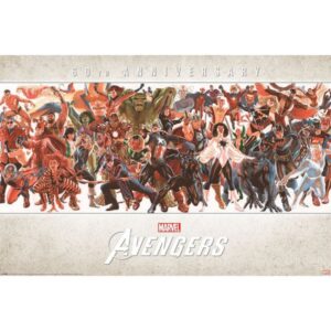 Avengers 60th Anniversary by Alex Ross – officiële Marvel maxi poster 61x91,5 cm