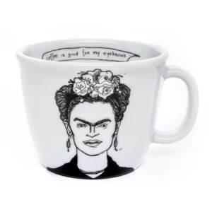 Frida Kahlo The Tweezerless Icon mok van PolonaPolona – porseleinen koffiemok 350ml