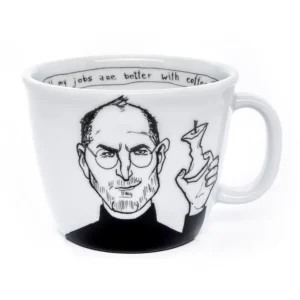 Steve Jobs The Apple Seller mok van PolonaPolona – porseleinen koffiemok 350ml