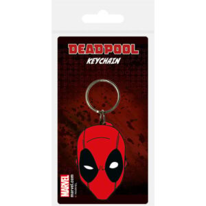 Deadpool Face – officiële Marvel sleutelhanger van rubber met metalen ring