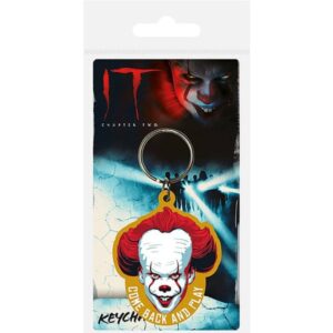 IT Chapter Two Come Back And Play – officiële horror sleutelhanger van rubber met metalen ring