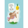 Living the Dream Llama and Sloth maxi poster 61x91,5 cm – vrolijke dierenposter