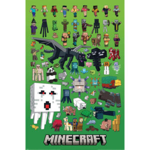Minecraft Character Montage maxi poster 61x91,5 cm – Minecraft game poster met personages