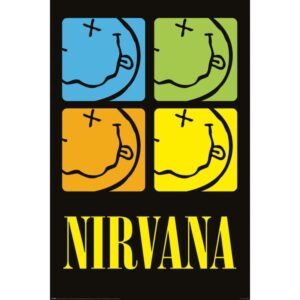 Nirvana Smiley Squares maxi poster 61x91,5 cm – officiële muziekposter