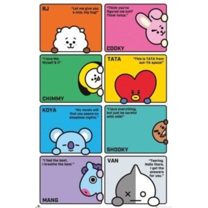 BT21 Compilation maxi poster 61x91,5 cm – BT21 cartoon poster met alle personages