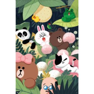 Line Friends Jungle maxi poster 61x91,5 cm – Line Friends cartoon poster