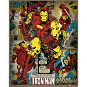 Marvel Comics Iron Man Retro mini poster 40x50 cm – Iron Man Marvel comic poster