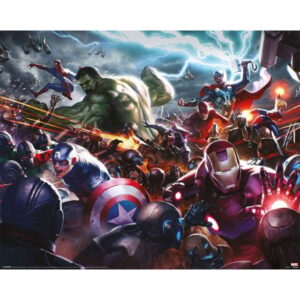 Marvel Future Fight Heroes Assault mini poster 40x50 cm – Marvel superhelden poster