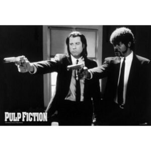 Pulp Fiction Guns maxi poster 61x91,5 cm – Pulp Fiction film poster met pistolen scène