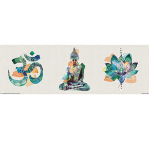 Summer Thornton Yoga Triptych panorama poster 158x53 cm – yoga illustratie drieluik poster