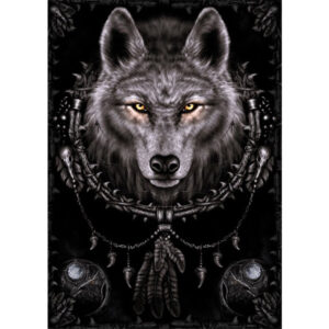 Wolf Dreams maxi poster 61x91,5 cm – wolf natuur poster met droomachtige illustratie