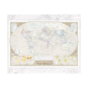 World Map Triple mini poster 40x50 cm – wereldkaart poster
